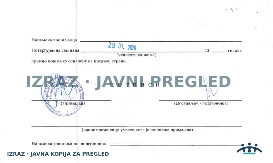 Zabrana vode za piće-Prodavnica Gomex ARADAC-Pseudomonas aeruginosa 26.01.2026, strana 5