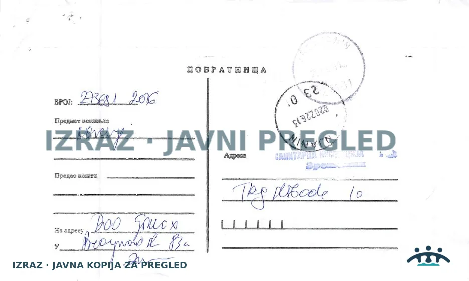 Zabrana vode za piće-Prodavnica Gomex ARADAC-Pseudomonas aeruginosa 26.01.2026, strana 6