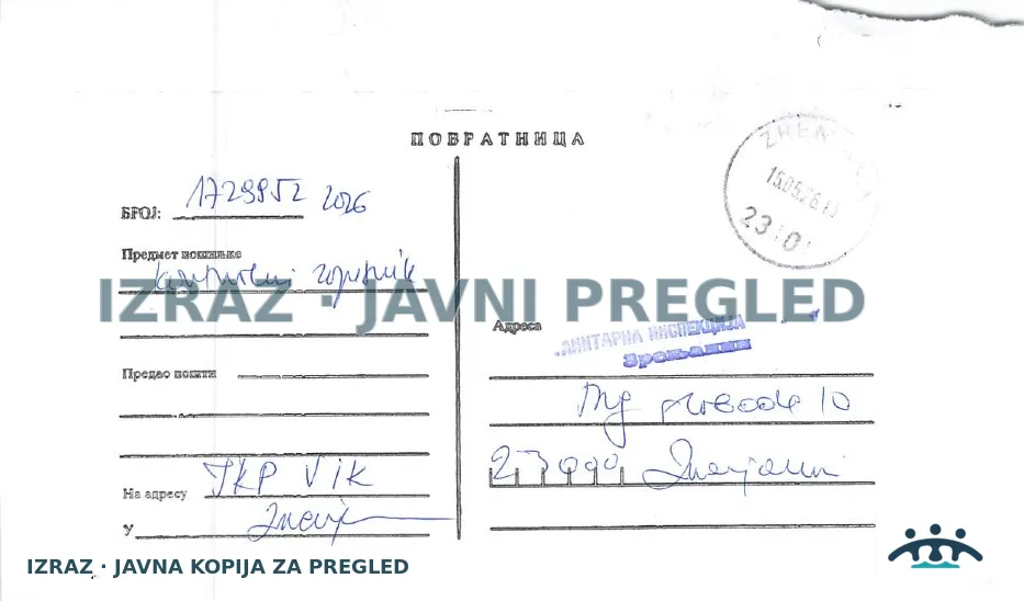 Zabrana vode za piće-Česma na Ekonomiji BAN DESPOTOVAC-ISPRAVNA 13.05.2026, strana 5