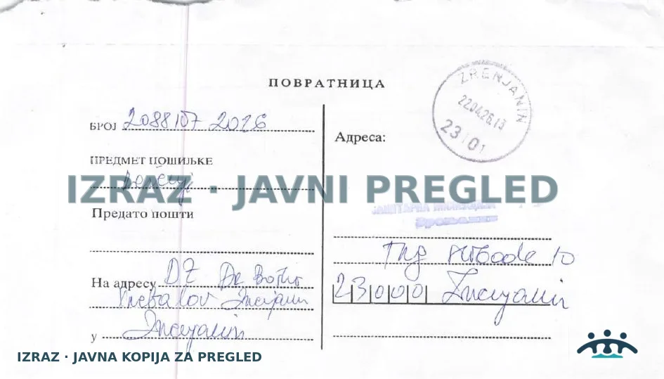 Zabrana vode za piće-Zdravstvena stanica STAJICEVO-Nitriti 21.04.2026, strana 5