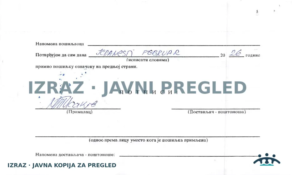 Zabrana vode za piće-Centralni cevovod BOTOS-Klostridije-Koliformne i AM bakterije 09.02.2026 VAN SNAGE 09.06.2026, strana 4